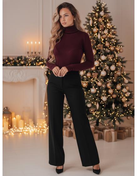 Dámský svetr s rolákem VANORIA bordó