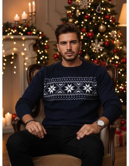 Pánský svetr tmavě modrý