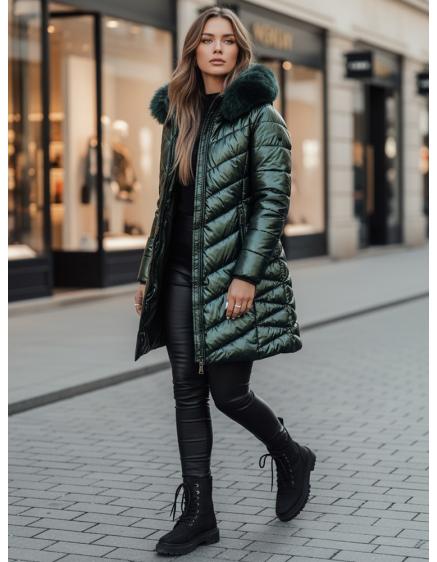 Dámská zimní bunda prošívaná BELLATRIX zelená