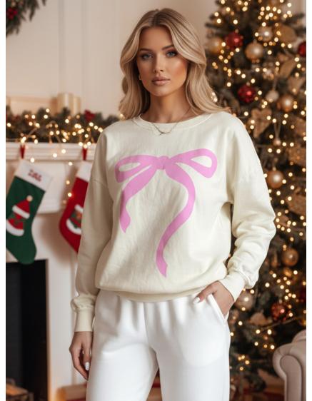 Dámská mikina one size oversize SOFTTIE béžová