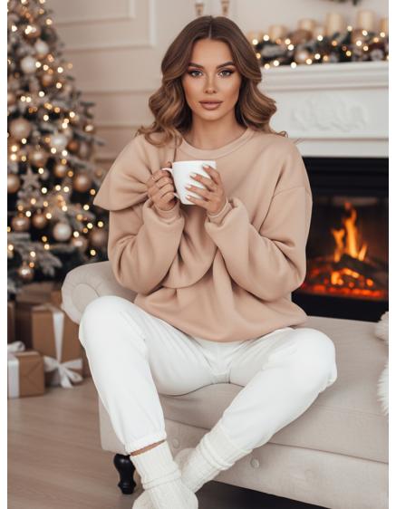 Dámská mikina oversize BOWLOOP béžová