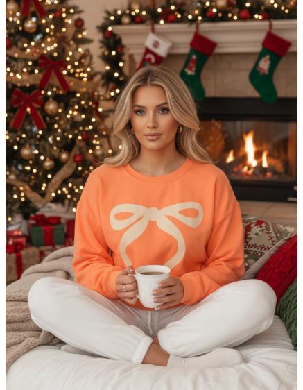 Dámská mikina one size oversize SOFTTIE oranžová