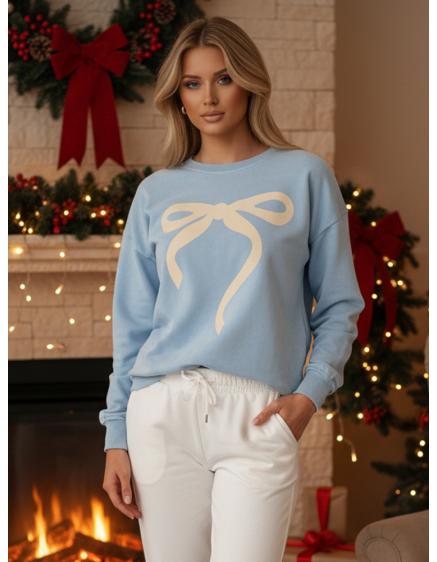 Dámská mikina one size oversize SOFTTIE modrá