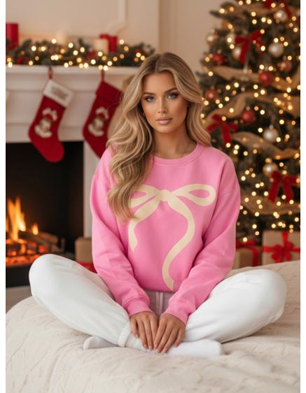 Dámská mikina one size oversize SOFTTIE růžová