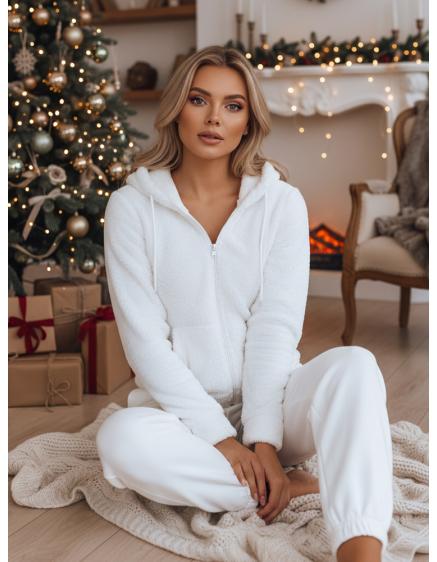 Dámská mikina s kapucí bílá