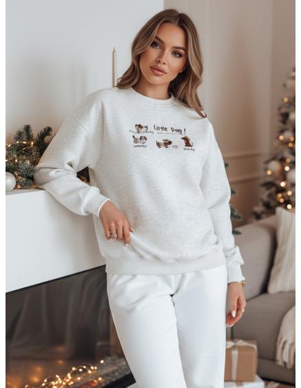 Dámská mikina oversize s jezevčíky JAMNIKOVE šedá