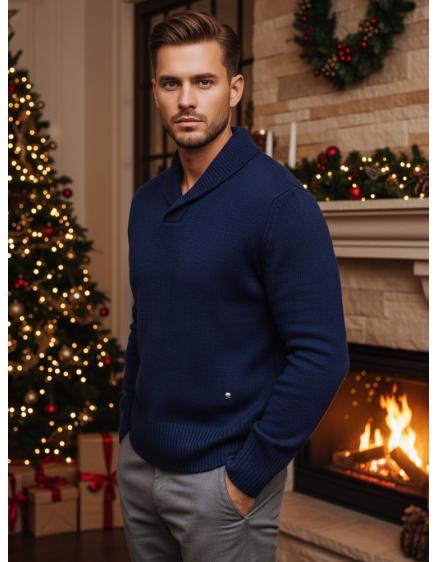 Pánský svetr tmavě modrý