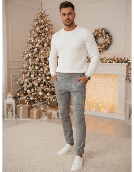 Pánské kalhoty světle šedé