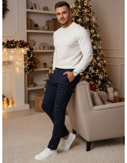 Pánské kalhoty chino tmavě modré