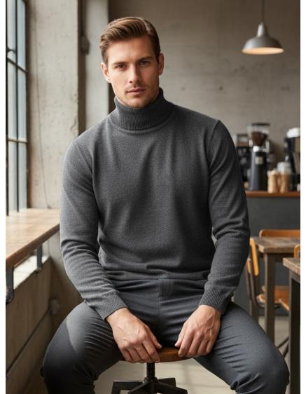 Pánský rolák světle šedý