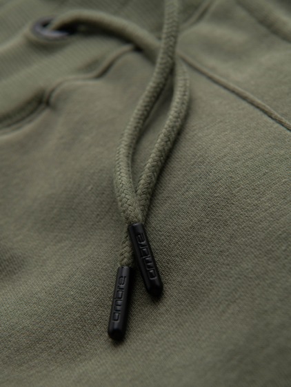 Férfi regular fit jogger melegítőnadrág rugalmas passzéval, olívazöld – fotografie produktu 11