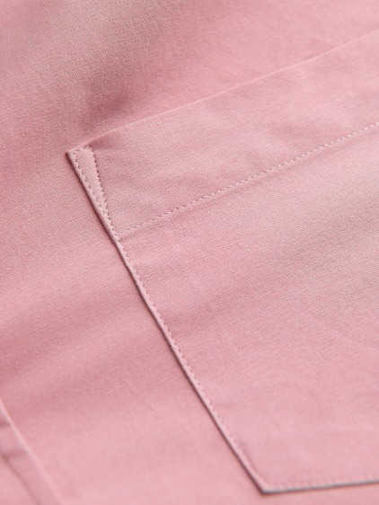 Pánska regular fit košeľa s dlhým rukávom a náprsným vreckom, ružová – fotografie produktu 7