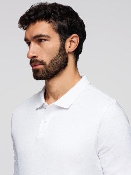 Pánská regular fit polokošile s dlouhým rukávem, bílá – fotografie produktu 2