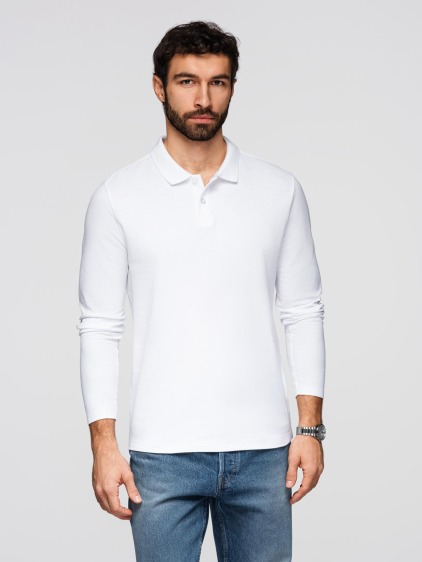 Pánská regular fit polokošile s dlouhým rukávem, bílá – fotografie produktu 4