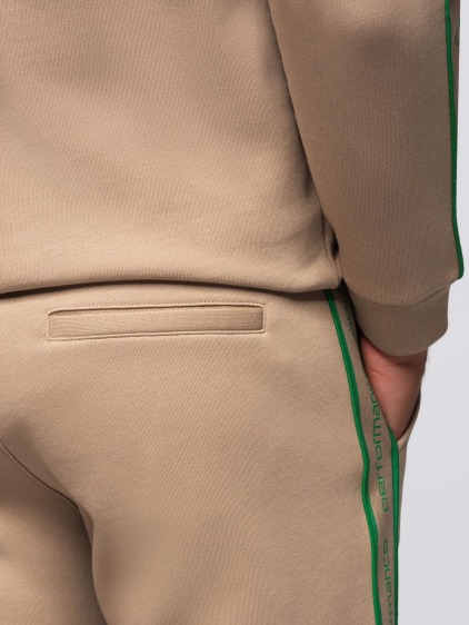 Pánská sportovní souprava se stojáčkem a mikinou na zip, hnědá – fotografie produktu 7