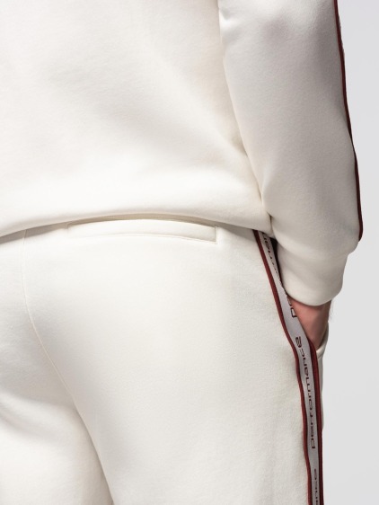 Pánská sportovní souprava se stojáčkem a mikinou na zip, bílá – fotografie produktu 6