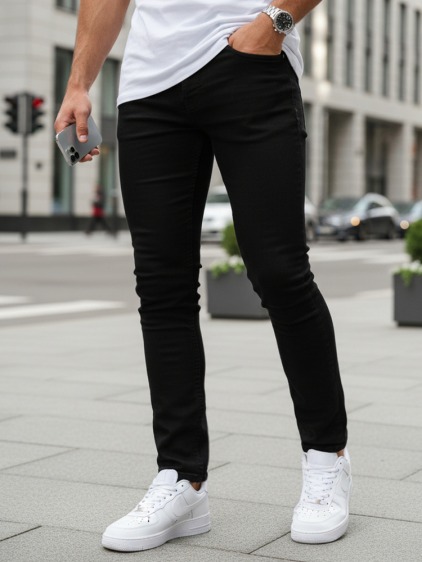 Pánské slim fit džíny, černá