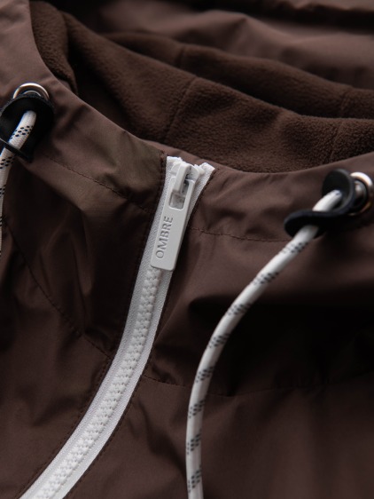 Pánská přechodová bunda regular fit s kapucí a zipem, vícebarevná – fotografie produktu 7
