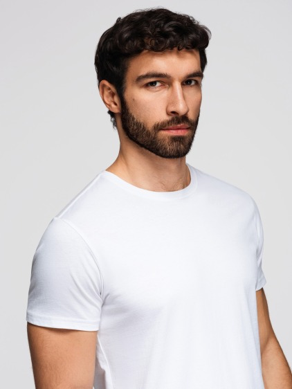 Férfi regular fit szett három rövid ujjú, kerek nyakkivágású pólóval, többszínű – fotografie produktu 5
