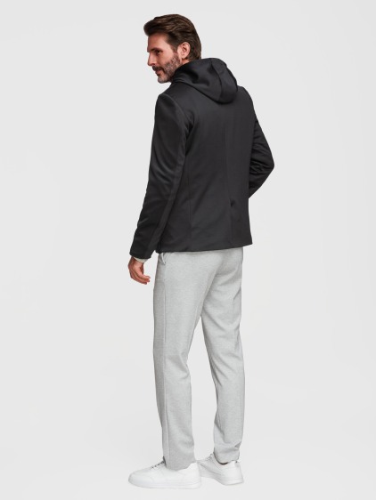 Pánské regular fit sako s odnímatelnou kapucí a vnitřní částí na zip, černé – fotografie produktu 5
