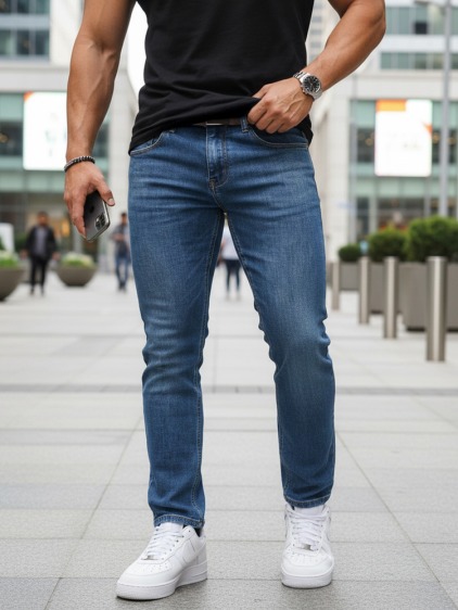 Pánské slim fit džíny, modrá