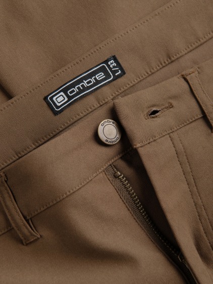 Férfi regular fit cargo nadrág patentos zsebfedőkkel, olívazöld – fotografie produktu 8