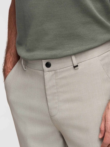 Férfi regular fit chino nadrág felhajtott szárvéggel, szürke – fotografie produktu 3