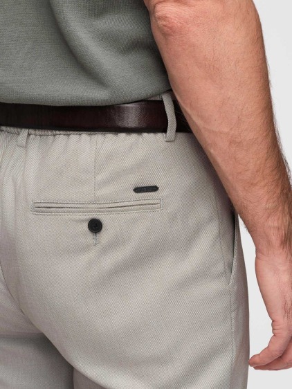 Férfi regular fit chino nadrág felhajtott szárvéggel, szürke – fotografie produktu 5