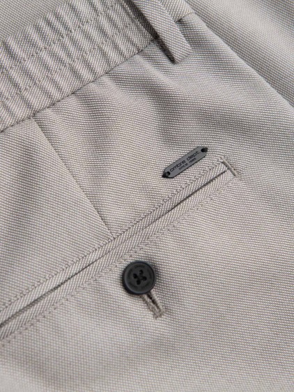 Férfi regular fit chino nadrág felhajtott szárvéggel, szürke – fotografie produktu 9