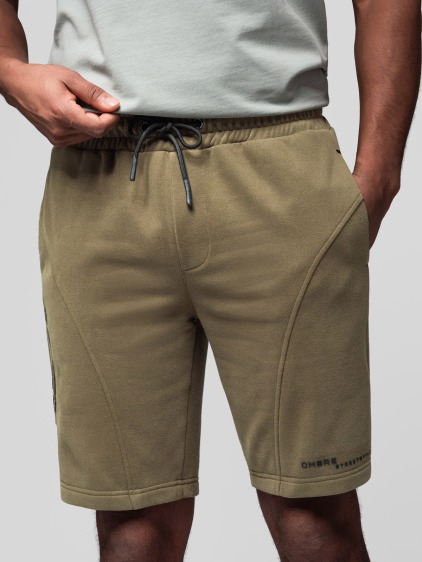 Pánske slim fit teplákové šortky s potlačou, viacfarebné – fotografie produktu 7