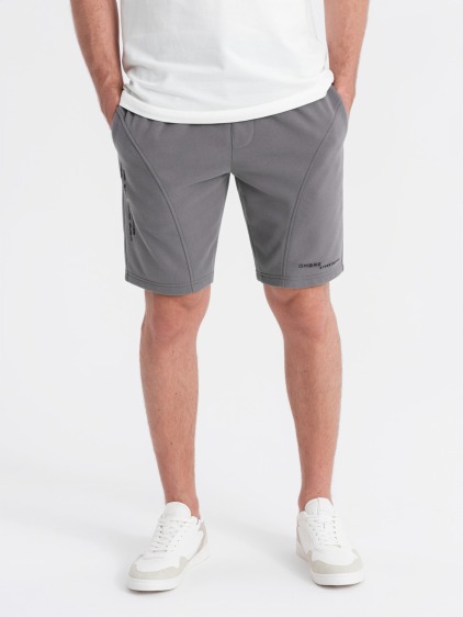 Pánske slim fit teplákové šortky s potlačou, viacfarebné – fotografie produktu 6