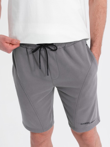 Pánske slim fit teplákové šortky s potlačou, viacfarebné – fotografie produktu 8