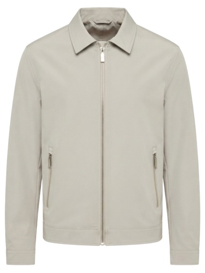 Pánská lehká přechodová zkrácená bunda Harrington regular fit s klasickým límcem, šedá