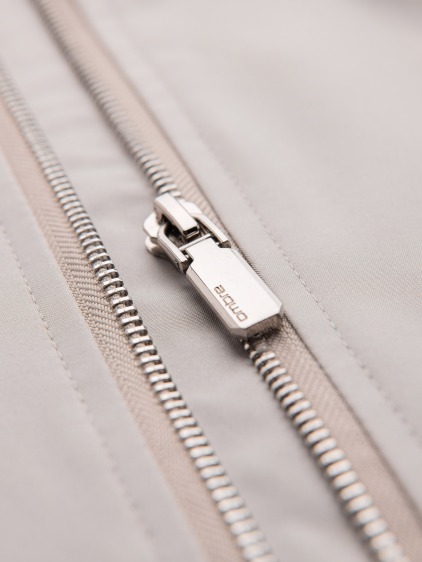 Pánská lehká přechodová zkrácená bunda Harrington regular fit s klasickým límcem, šedá – fotografie produktu 6