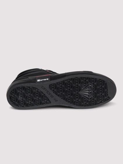 Férfi magas szárú műbőr sneaker texturált betétekkel, fekete – fotografie produktu 7