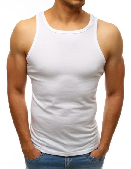 Pánsky nátelník bez potlače biely