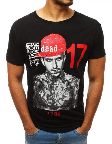 Pánské triko MAN s potiskem černý