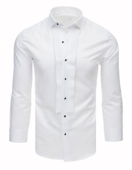 Pánska spoločenská košeľa k obleku biela