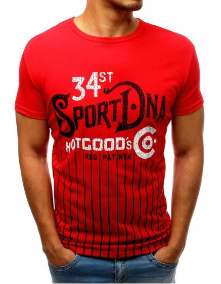 Férfi STYLE nyomtatott ing piros