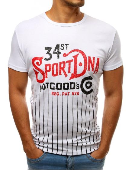 Pánské STYLE tričko s potiskem bílé