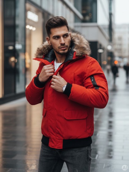 Zimná pánska bunda WINTER červená