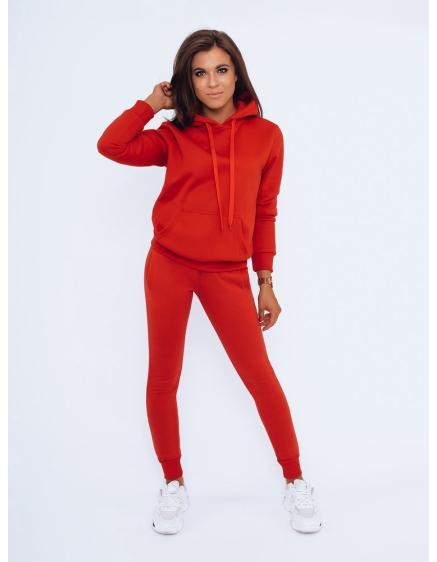 Női BASIC kapucnis pulóver piros