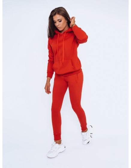 Női BASIC kapucnis pulóver piros