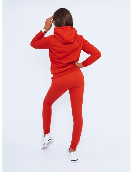 Női BASIC kapucnis pulóver piros