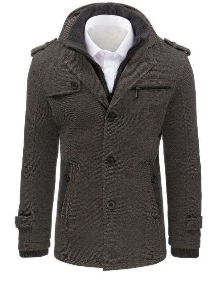 Pánsky kabát štýlový šedý