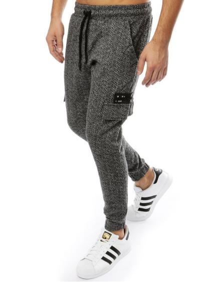 Pánske nohavice jogger tmavo šedé