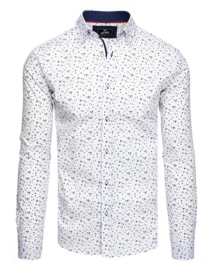Pánská košile PREMIUM s dlouhým rukávem bílá DX1830