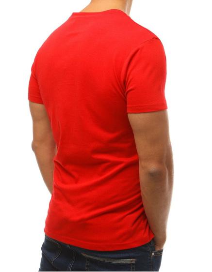 Pánské tričko s potiskem červené RX3768