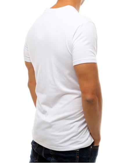 Férfi nyomtatott fehér póló RX3771