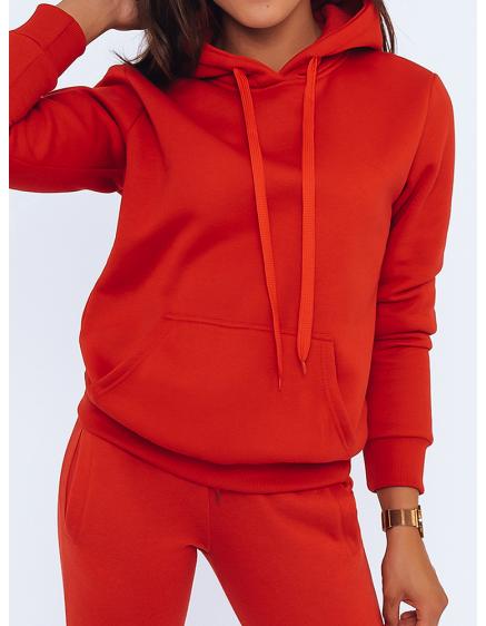 Dámská mikina s kapucí BASIC červená BY0278